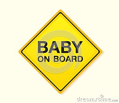 Baby on board Vector Illustration