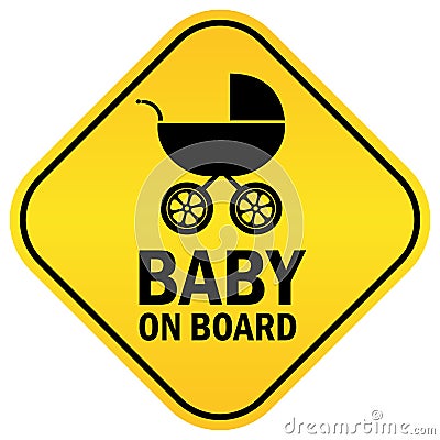Baby on board Stock Photo