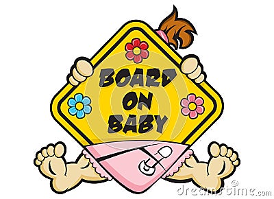 Baby on Board Sign Stock Photo