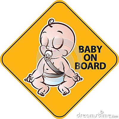 Baby on Board Vector Illustration