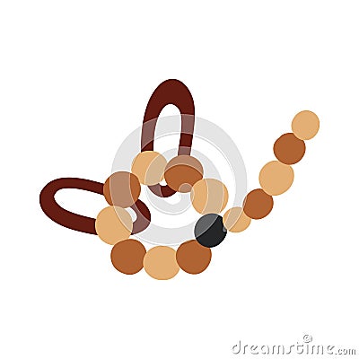 Baby Boho Neutral wooden rattles Vector Illustration