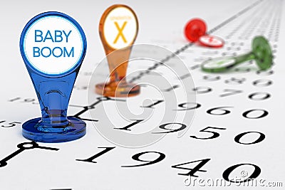 Baby Boom Generation Cartoon Illustration