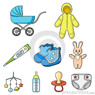 Big collection of baby born vector symbol stock illustration Vector Illustration