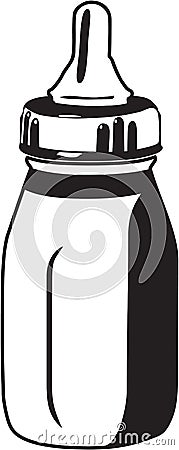 Baby Bottle Vector Illustration