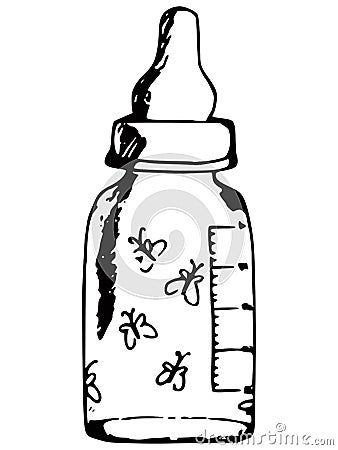 Baby bottle Vector Illustration