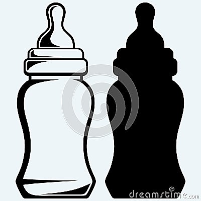 Baby bottle with a nipple Vector Illustration