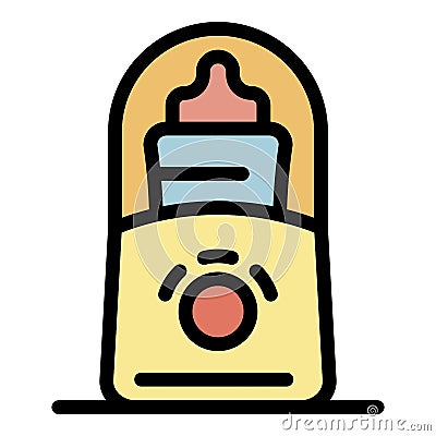 Baby bottle warmer icon color outline vector Vector Illustration