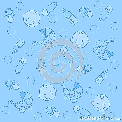 Baby boy background Vector Illustration