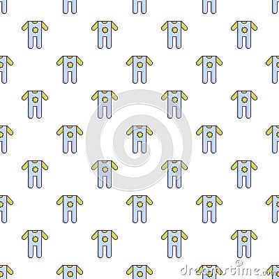 Baby boy clothes pattern seamless Vector Illustration