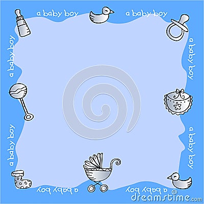 Baby boy elements Stock Photo