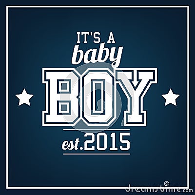 Baby Boy 2015 Vector Illustration