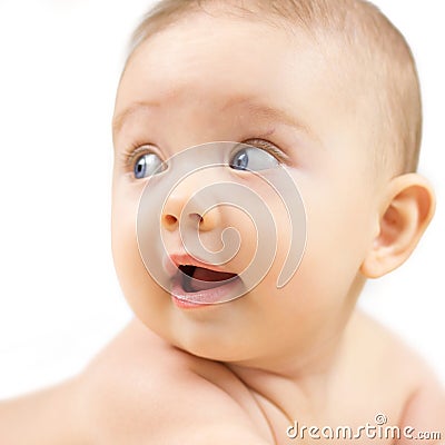 Baby boy smiling Stock Photo