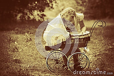 Baby buggy Stock Photo