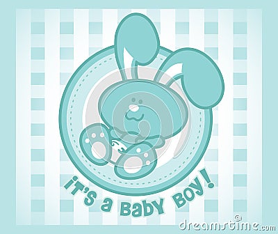 Baby Bunny Boy Vector Illustration