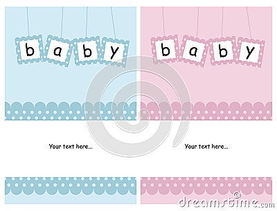 Baby cards Vector Illustration