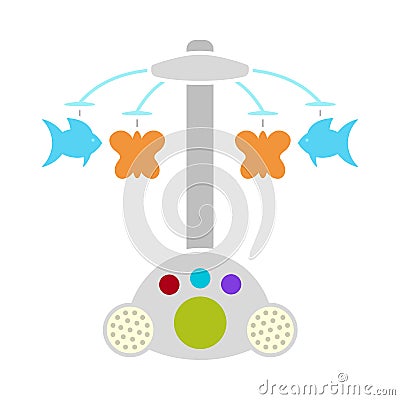 Baby Carousel Icon Vector Illustration