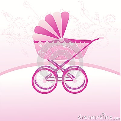 Baby carriage Vector Illustration