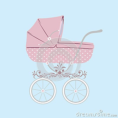 Baby carriage. Vector Illustration