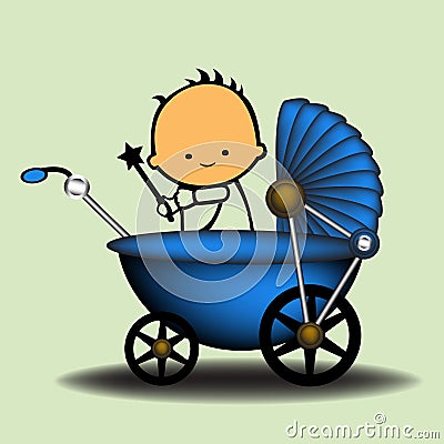 Baby carriage Vector Illustration