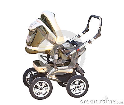 Baby carriage ( perambulator) Stock Photo