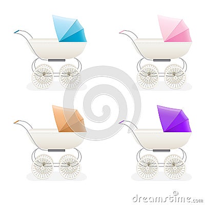 Baby carriage Vector Illustration