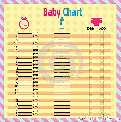 Baby chart for moms - colorful vector illustration Vector Illustration