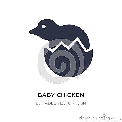 baby chicken icon on white background. Simple element illustration from Animals concept Vector Illustration