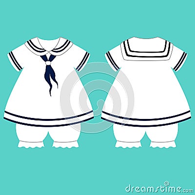 Baby clothes. For boys. Vector Illustration