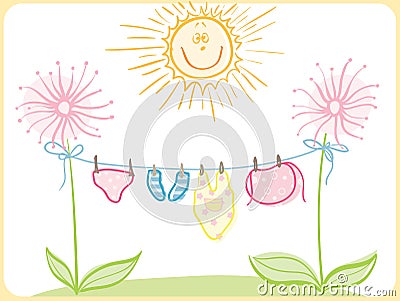 Baby clothing Vector Illustration