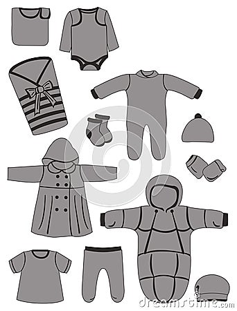 Baby clothing Vector Illustration