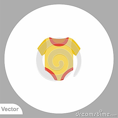 Baby clothing vector icon sign symbol Vector Illustration