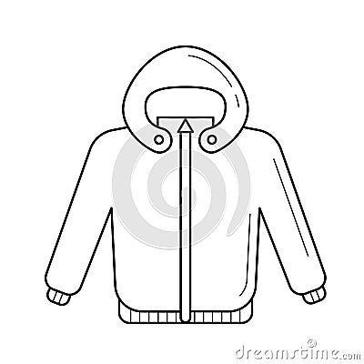 Baby coat vector line icon. Vector Illustration