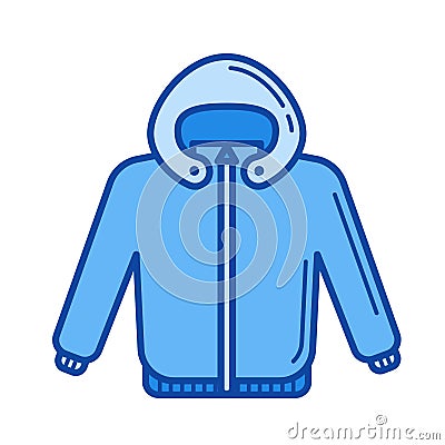 Baby coat line icon. Vector Illustration