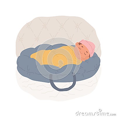 Baby cocoon isolated cartoon vector illustration. Vector Illustration