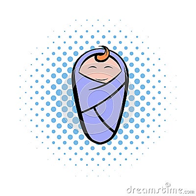 Baby comics icon Vector Illustration