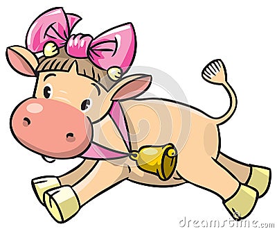 Baby cow Vector Illustration