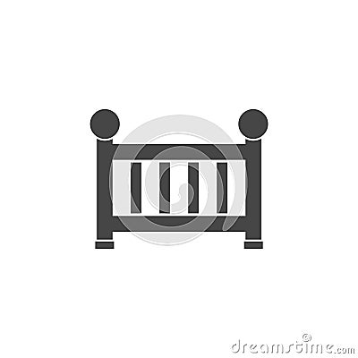 Baby cradle flat icon - Illustration Vector Illustration