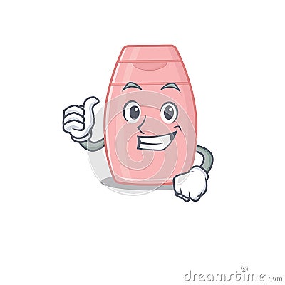 Baby cream cartoon character design showing OK finger Vector Illustration