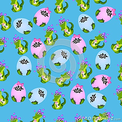 Baby crocodile or alligator Vector Illustration