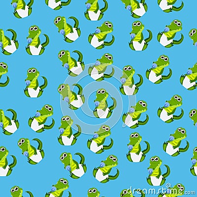 Baby crocodile or alligator Vector Illustration