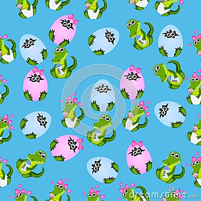 Baby crocodile or alligator Vector Illustration