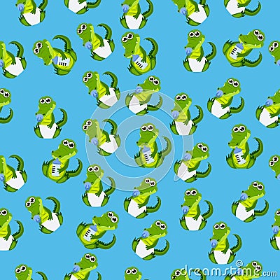 Baby crocodile or alligator Vector Illustration