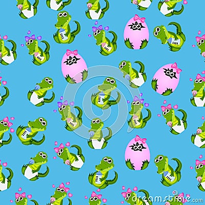 Baby crocodile or alligator Vector Illustration