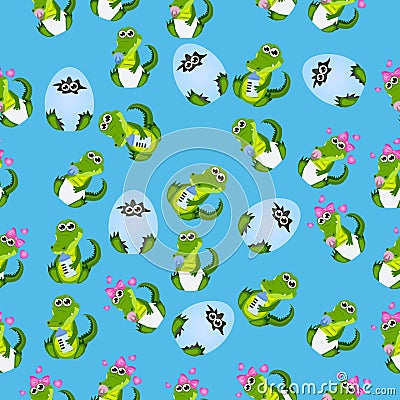 Baby crocodile or alligator Vector Illustration