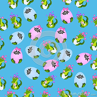 Baby crocodile or alligator Vector Illustration