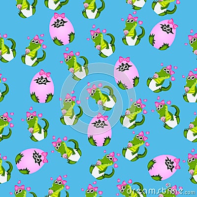 Baby crocodile or alligator Vector Illustration