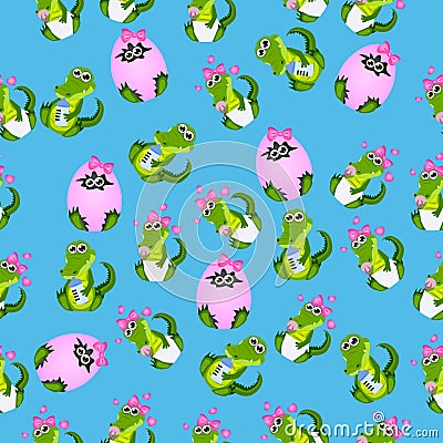 Baby crocodile or alligator Vector Illustration