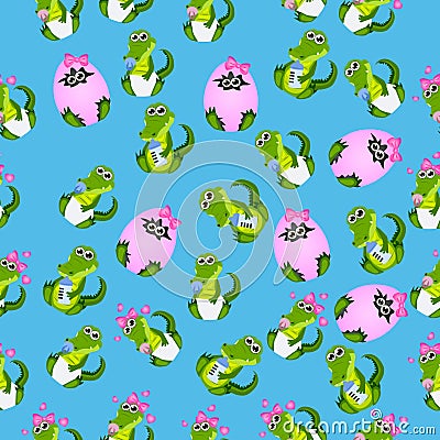 Baby crocodile or alligator Vector Illustration