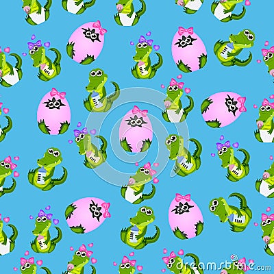 Baby crocodile or alligator Vector Illustration