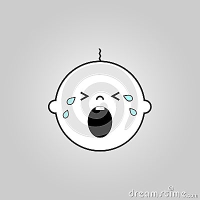 Baby cry icon Vector Illustration